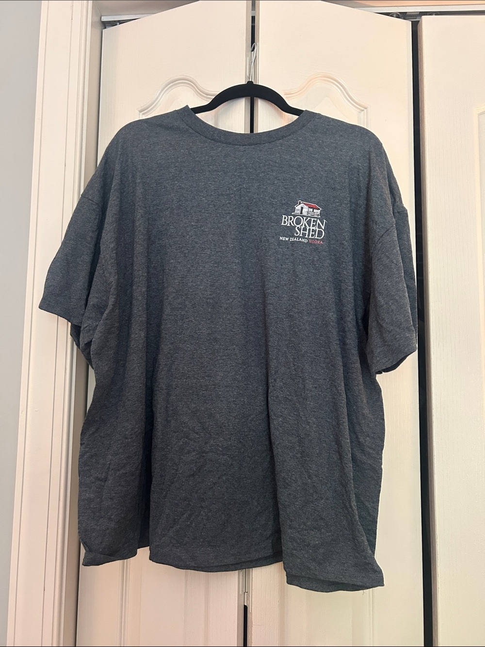 Broken Shed Vodka Gildan Dark Heather Gray Short Sleeve Logo Tee